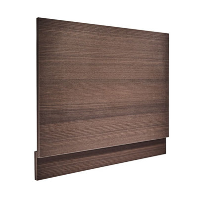 Homestylestore 680mm Dark Walnut Waterproof Straight Bath End Panel from B&Q