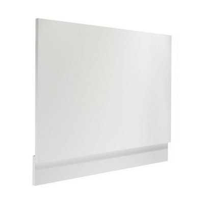Homestylestore 680mm Gloss White Waterproof Straight Bath End Panel from B&Q