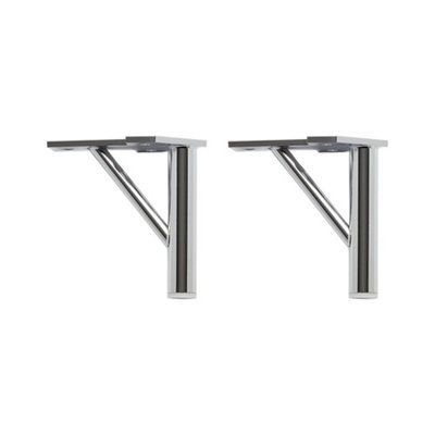 Homestylestore Chrome Bathroom Furniture Cupboard Cabinet Feet Pack Of 2 from B&Q