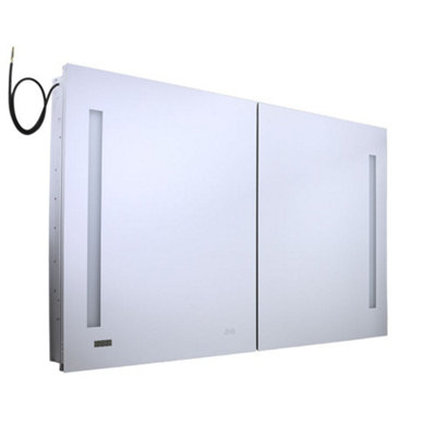 Homestylestore 1200 X 750mm Cool White Led Wall Mounted Mirrored Door Bathroom Cabinet from B&Q