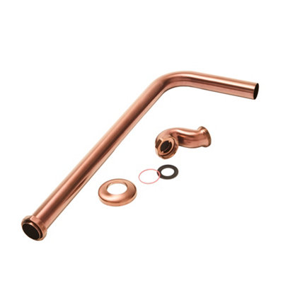 Homestylestore Brushed Copper Shallow Seal Bath Trap And Outlet Pipe from B&Q