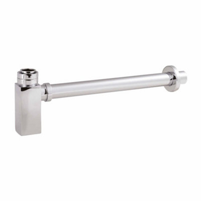 B&Q -  Chrome Minimalist Square Basin Bottle Trap For Wall Hung Basin
