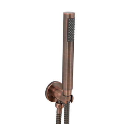 Homestylestore Aged Bronze Pencil Hand Shower Handset With Outlet Elbow And Wall Bracket from B&Q