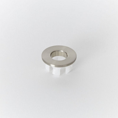 Homestylestore Brushed Nickel Bathroom Basin Sink Round Overflow Ring from B&Q