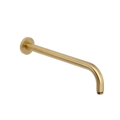 Homestylestore Brushed Brass Wall Mounted Shower Arm For Fixed Shower Head from B&Q