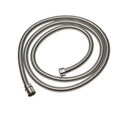 Homestylestore Chrome 1.75M Fine Ribbed Brass Shower Hose from B&Q