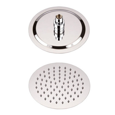 Homestylestore Chrome 200mm Round Rainfall Shower Head from B&Q