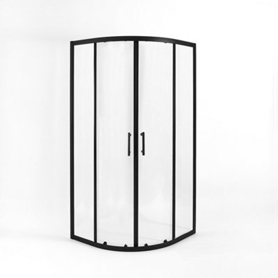 Homestylestore Black Reversible Quadrant Shower Enclosure 900 X 900mm from B&Q