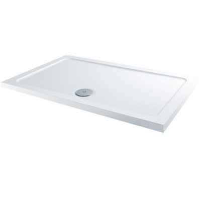 Homestylestore White Low Profile Rectangular Shower Tray 1200 X 800mm from B&Q