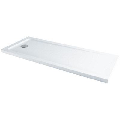 Homestylestore White Low Profile Rectangular Shower Tray 1700 X 700mm from B&Q
