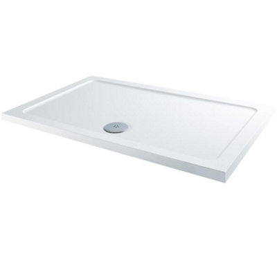 Homestylestore White Low Profile Rectangular Shower Tray 1700 X 900mm from B&Q