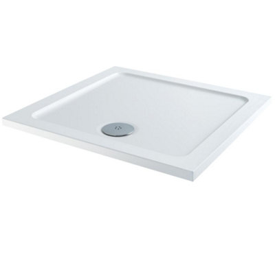 Homestylestore White Low Profile Square Shower Tray 760 X 760mm from B&Q