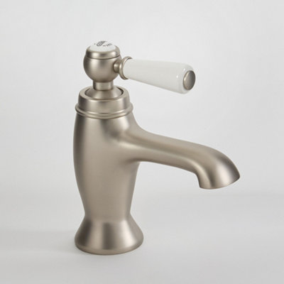 Homestylestore Brushed Nickel Mono Basin Mixer Tap With Lever Handle from B&Q