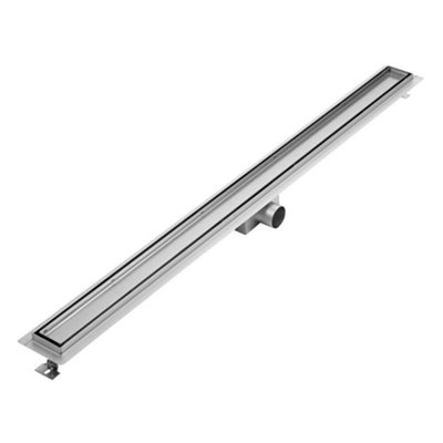 Homestylestore 1200mm Chrome Tile Insert Linear Stainless Steel Shower Drain from B&Q