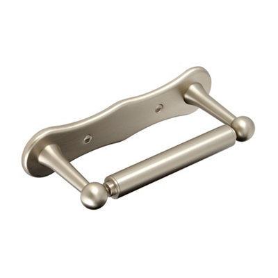 Homestylestore Brushed Nickel Wall Hung Bathroom Toilet Roll Holder from B&Q