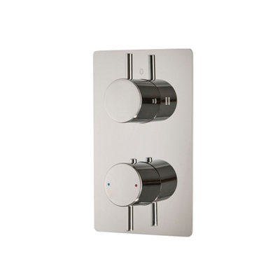 Homestylestore Chrome 2 Outlet Diverter Thermostatic Concealed Mixer Shower Valve from B&Q