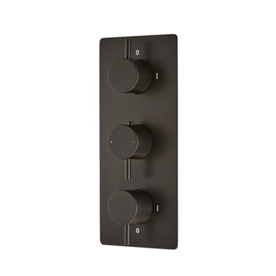 Homestylestore Black 2 Outlet Thermostatic Concealed Mixer Shower Valve from B&Q