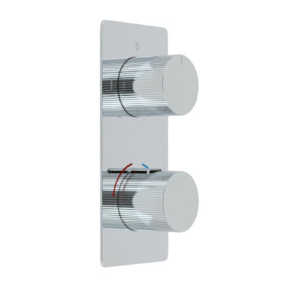 Homestylestore Chrome 2 Outlet Diverter Thermostatic Mixer Shower Valve from B&Q