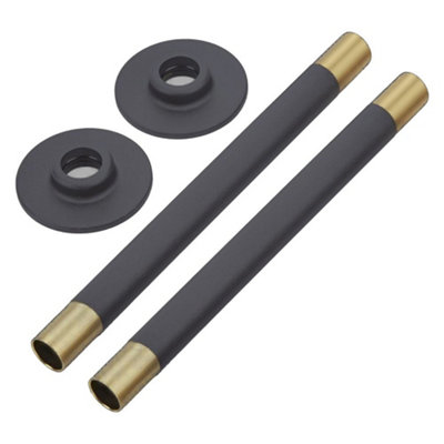 Homestylestore 15mm Anthracite Heated Towel Rail Radiator Pipe Connector Kit from B&Q