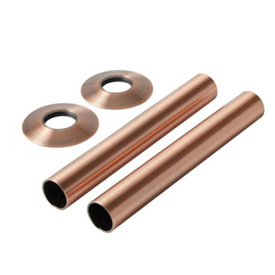 Homestylestore Antique Copper Radiator Pipe Sleeve Covers And Flanges from B&Q