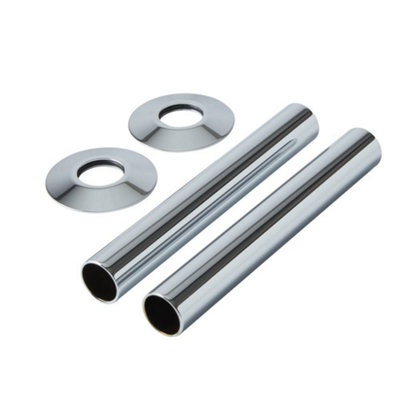 Homestylestore Chrome Radiator Pipe Sleeve Covers And Flanges from B&Q