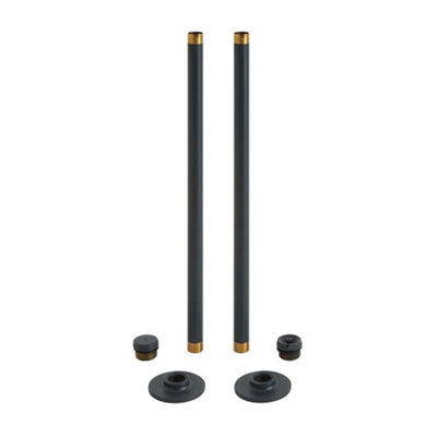 Homestylestore Anthracite 15mm Heated Towel Rail Radiator Pipe Connector Kit from B&Q