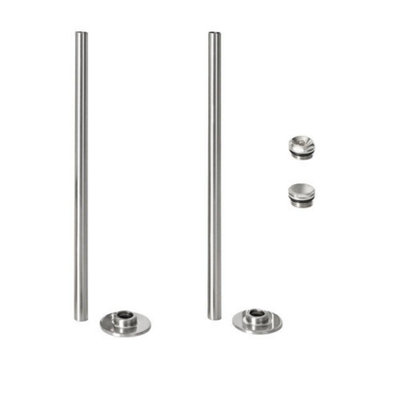 Homestylestore Satin Nickel 15mm Heated Towel Rail Radiator Pipe Connector Kit from B&Q