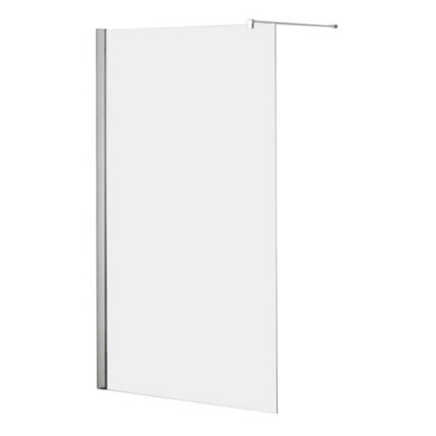 Homestylestore Chrome Reversible Wet Room Shower Enclosure Screen 800mm from B&Q
