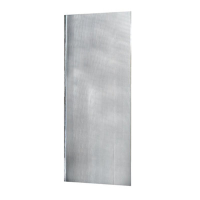 Homestylestore Chrome Reversible Fluted Glass Shower Enclosure Screen 1000mm from B&Q