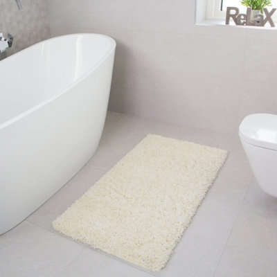 Loomed Soft Value Cream Shaggy Area Rug 80X150Cm from B&Q