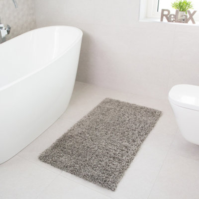 Loomed Soft Value Silver Grey Shaggy Area Rug 80X150Cm from B&Q