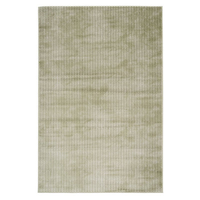 Loomed Green Braided Bedroom Living Area Rug 120X170cm