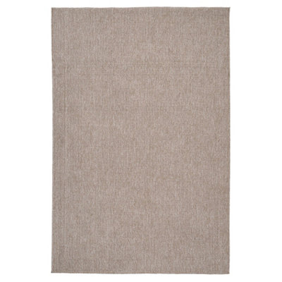 Loomed Neutral Minimalistic Cream Beige Boucle Textured Soft Area Rug 80Cm X 150Cm