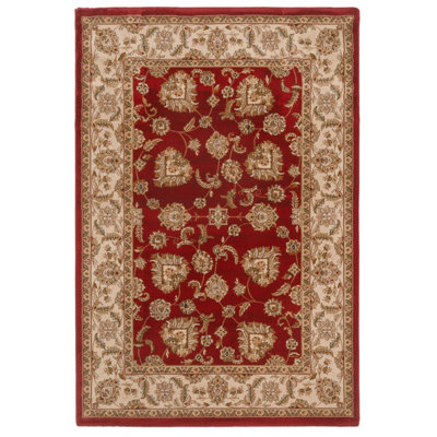 Loomed Gold Red Classical Oriental Floral Area Rug 280Cm X 380Cm from B&Q