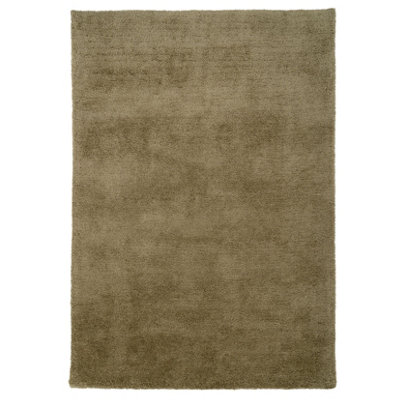 Loomed Sage Green Luxury Plush Soft Pile Living Area Rug 160Cm X 230Cm from B&Q