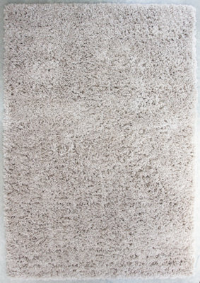 Loomed Beige Thick Soft Shaggy Area Rug 60X110Cm from B&Q