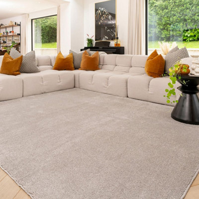 Loomed Machine Washable Shaggy Rug Silver Grey Fluffy Mats 200Cm X 290Cm from B&Q