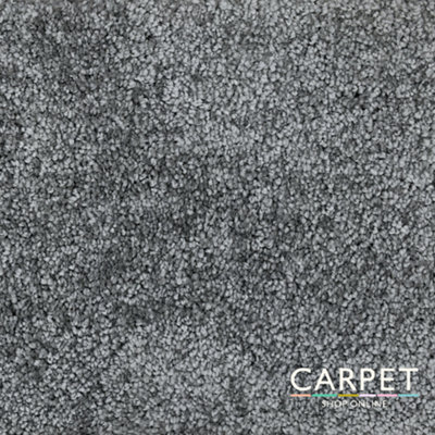 B&Q -  Havana Silver Grey  Saxony Carpet 6M X 4M