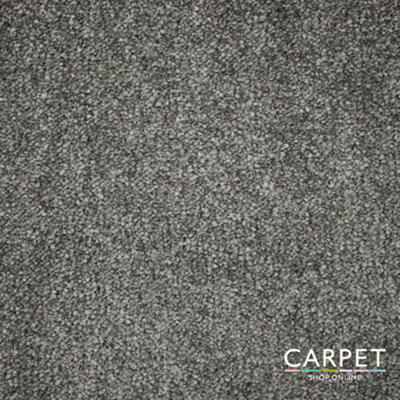 B&Q -  Galmor Grey Twist Carpet 2.75M X 4M
