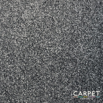 B&Q -  Galmor Dark Grey Twist Carpet 6M X 4M