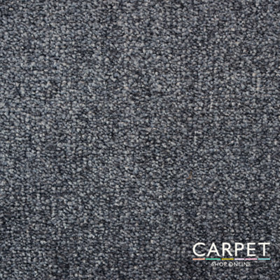 B&Q -  Galmor Blue Grey Twist Carpet 2.75M X 4M