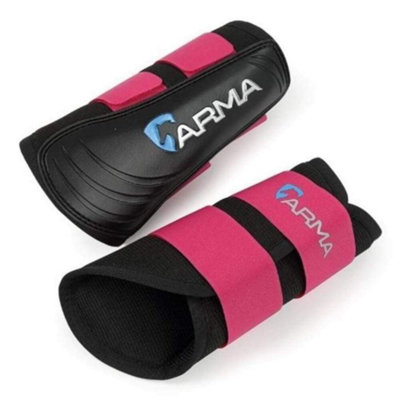 Arma Neoprene Horse Brushing Boots Raspberry (Cob) from B&Q