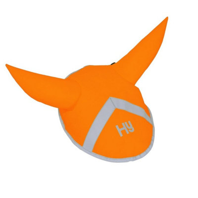 Hy Reflector Horse Ear Bonnet Orange (Cob) from B&Q