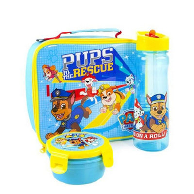  - Paw Patrol Childrens/kids Rescue Pups Lunch Bag Set (Pack Of 3) Blue/yellow (One Size)