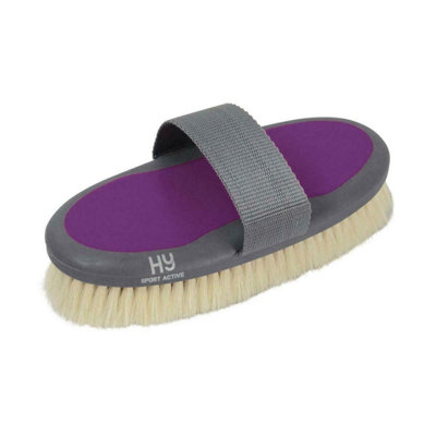 Hyshine Active Groom Goat Hair Body Brush Amethyst Purple (One Size) from B&Q