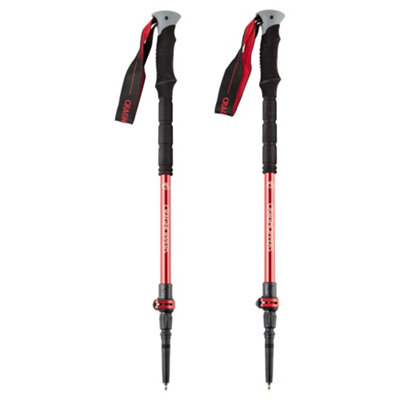  - Craghoppers Venture Anti-Shock Trekking Poles (Pack Of 2) Red/black/grey (62Cm135Cm)