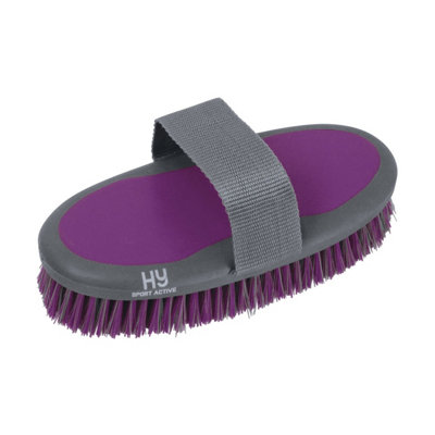 Hyshine Active Groom Sponge Brush Amethyst Purple (One Size) from B&Q
