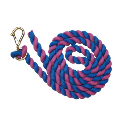 Shires Two Tone Horse Lead Rope Blue/pink (One Size) from B&Q