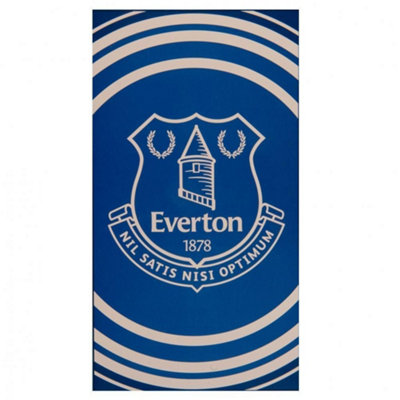 B&Q Blue Everton Fc Pulse Beach Towel (140Cm X 70Cm) 140Cm