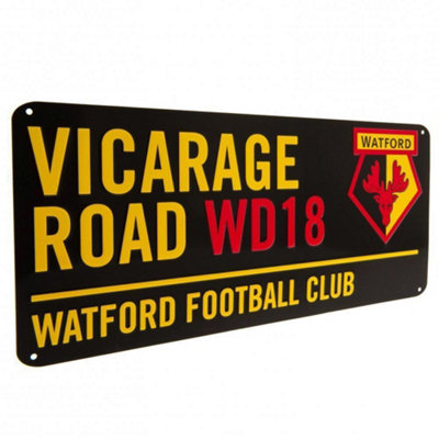 Watford Fc Street Sign Black/yellow (One Size) from B&Q